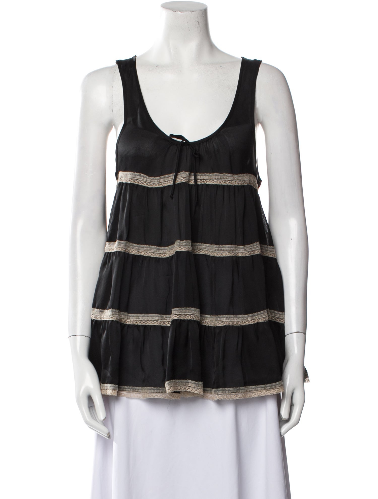 Kiki De Montparnasse Silk Scoop Neck Blouse