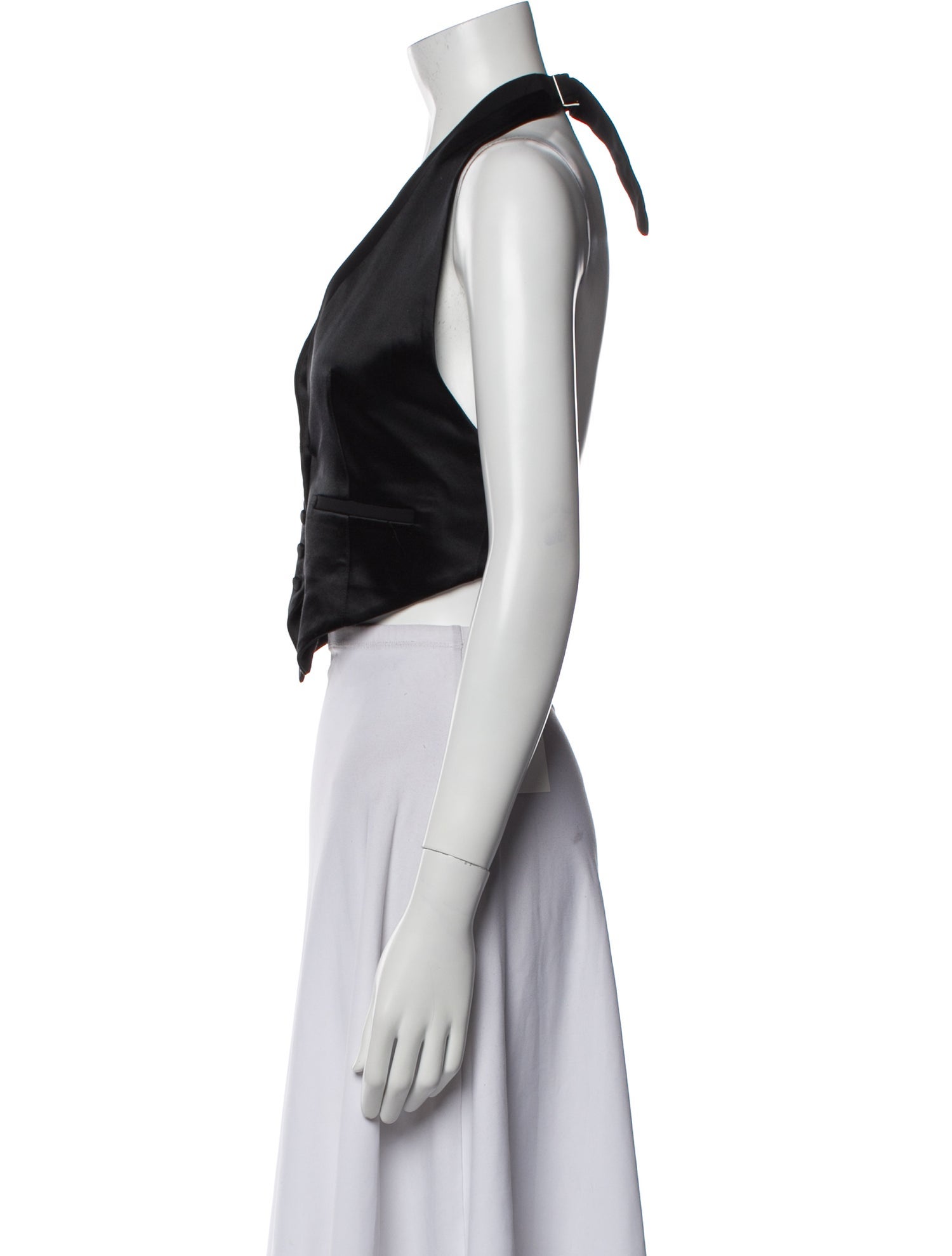 Kiki De Montparnasse Silk V-Neck Crop Top