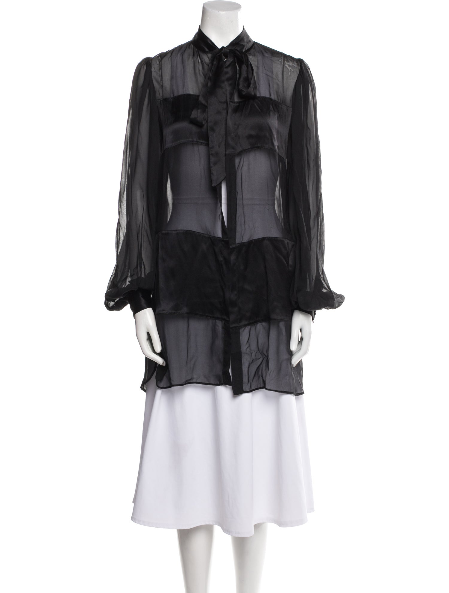 Kiki De Montparnasse Silk Ruffle Embellishment Robe