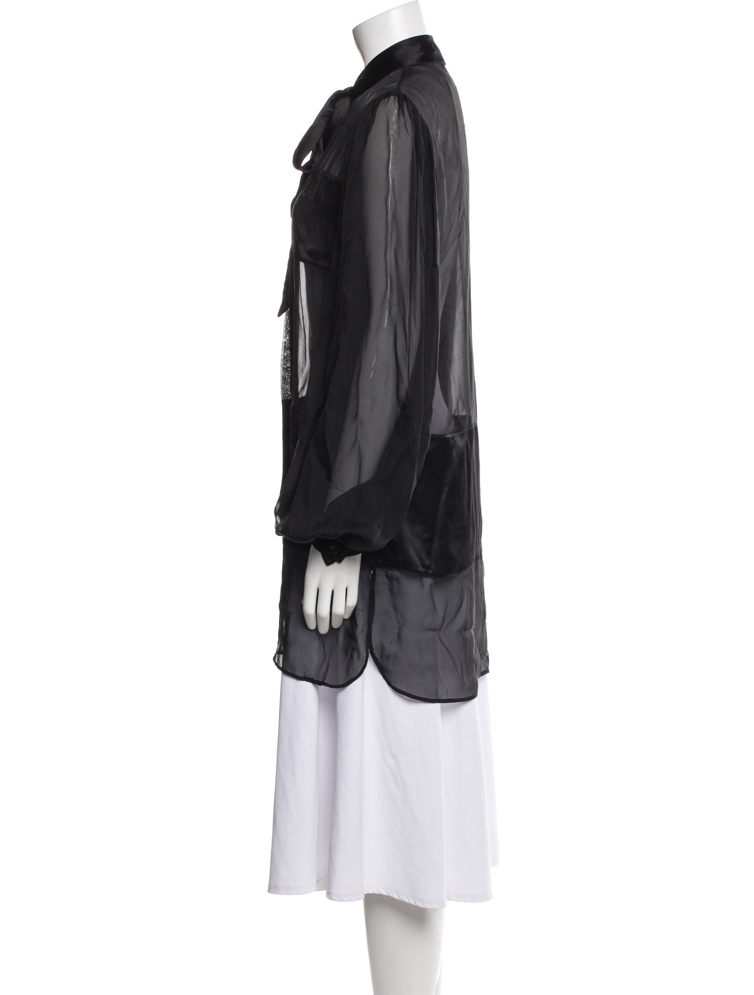 Kiki De Montparnasse Silk Ruffle Embellishment Robe