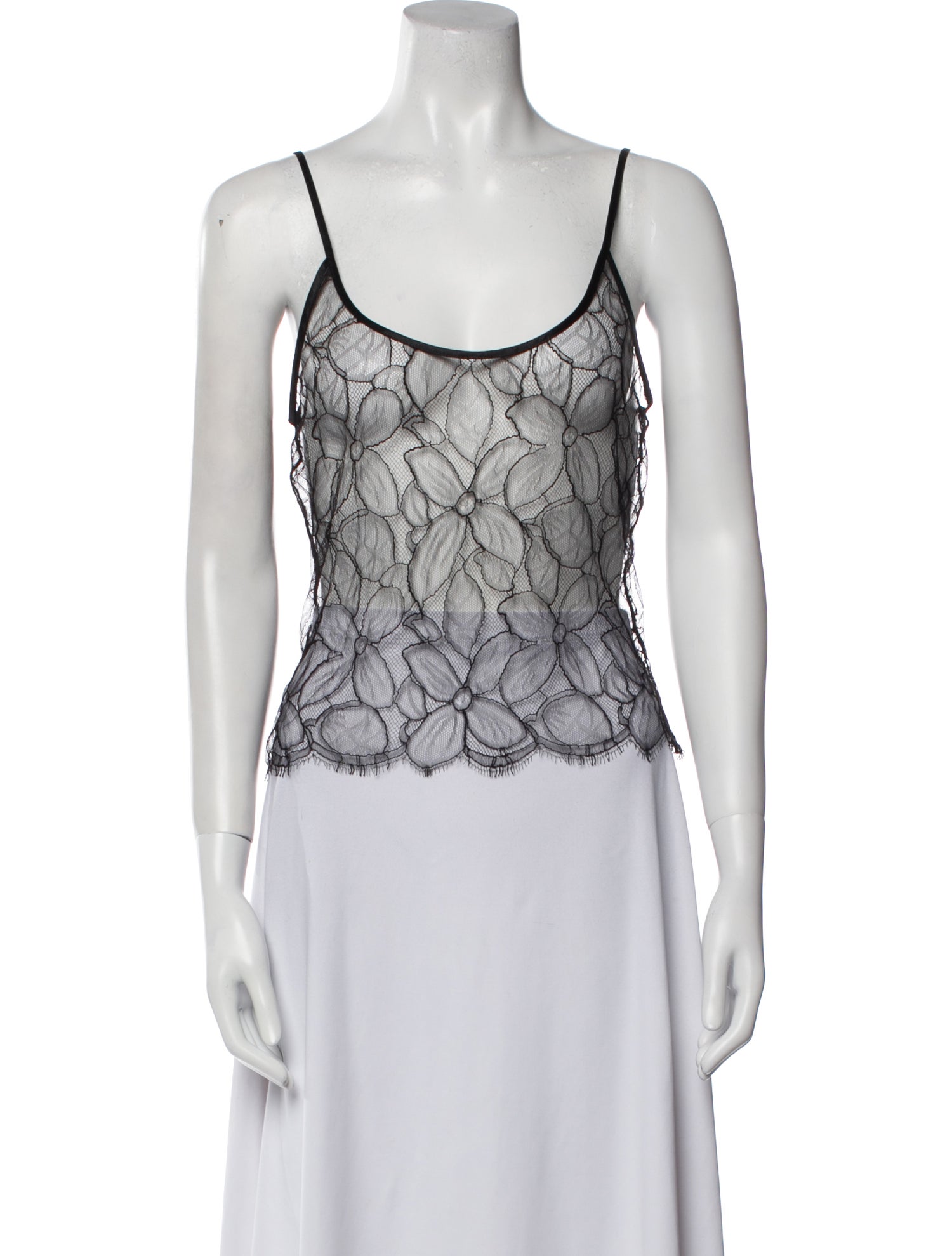 Kiki De Montparnasse Lace Lace Pattern Crop Top