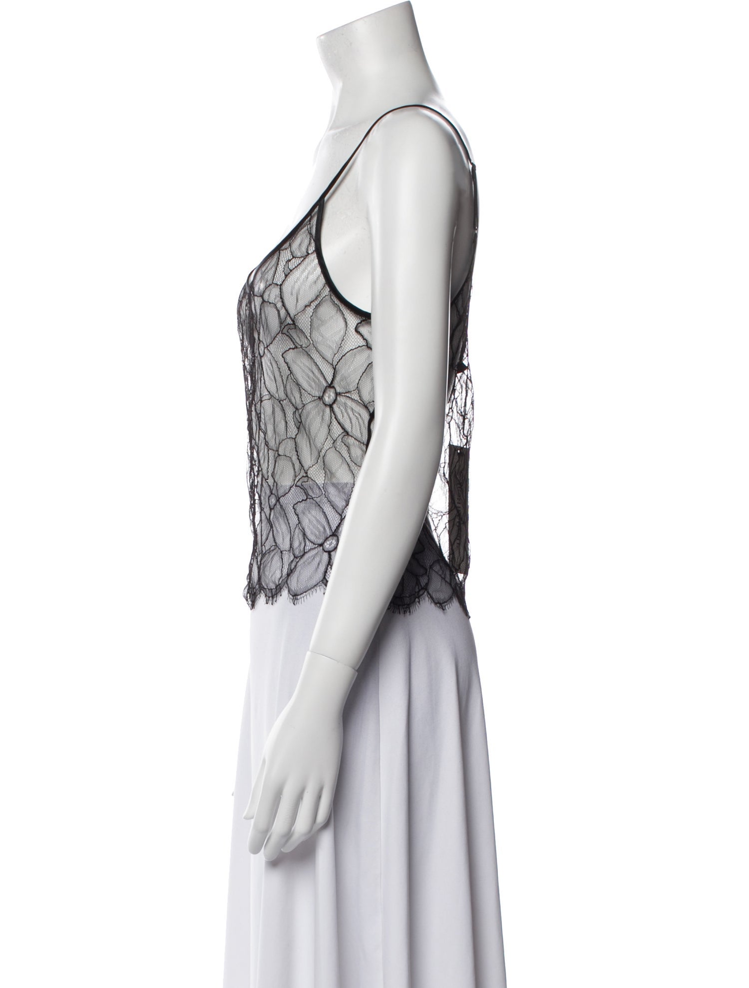 Kiki De Montparnasse Lace Lace Pattern Crop Top