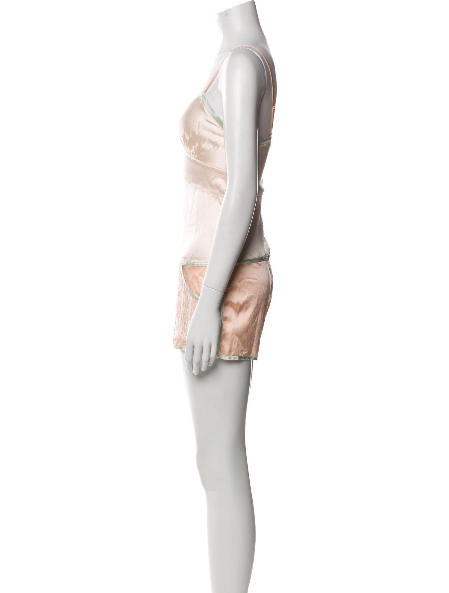 Kiki De Montparnasse Silk Colorblock Pattern Romper