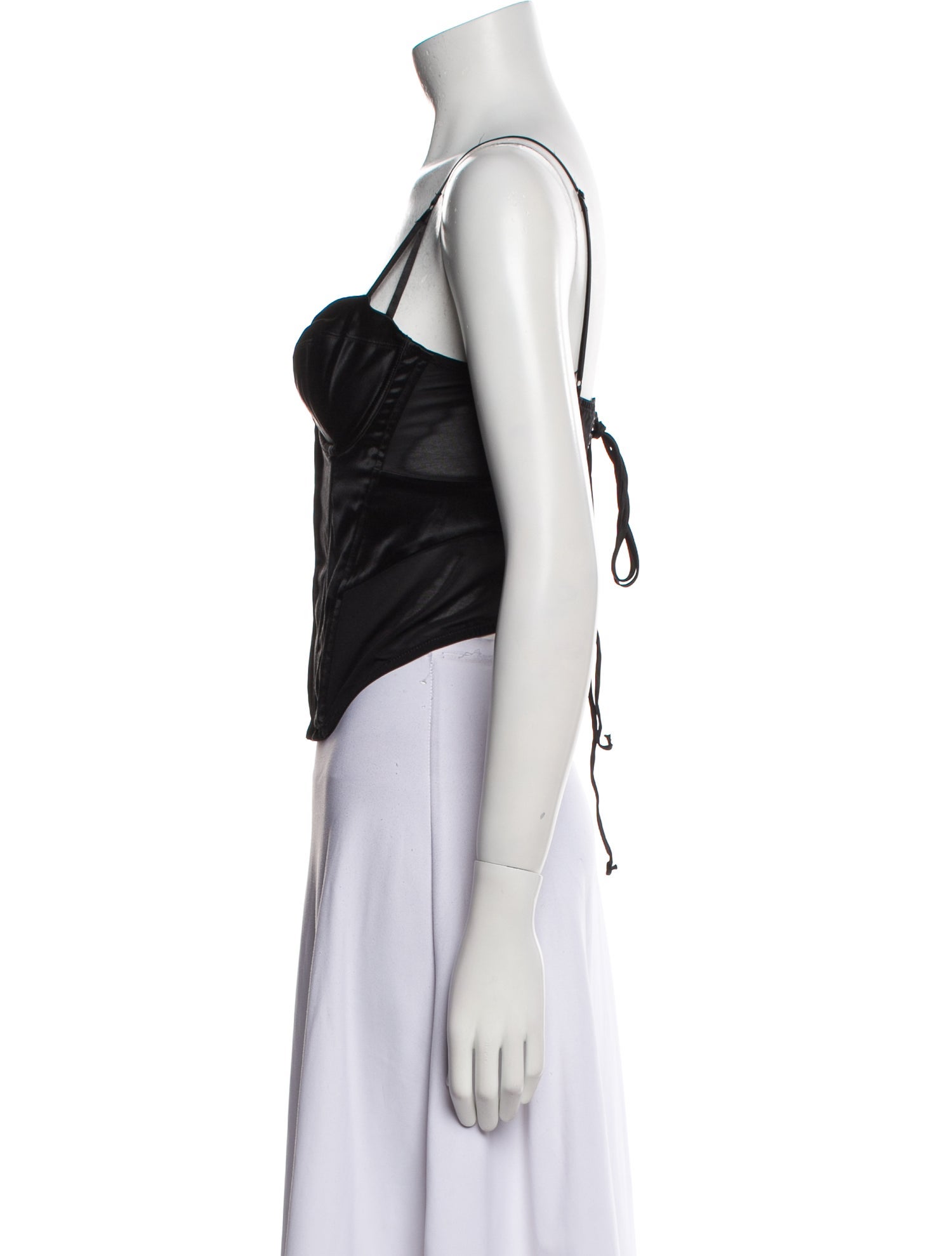 Kiki De Montparnasse Silk V-Neck Crop Top