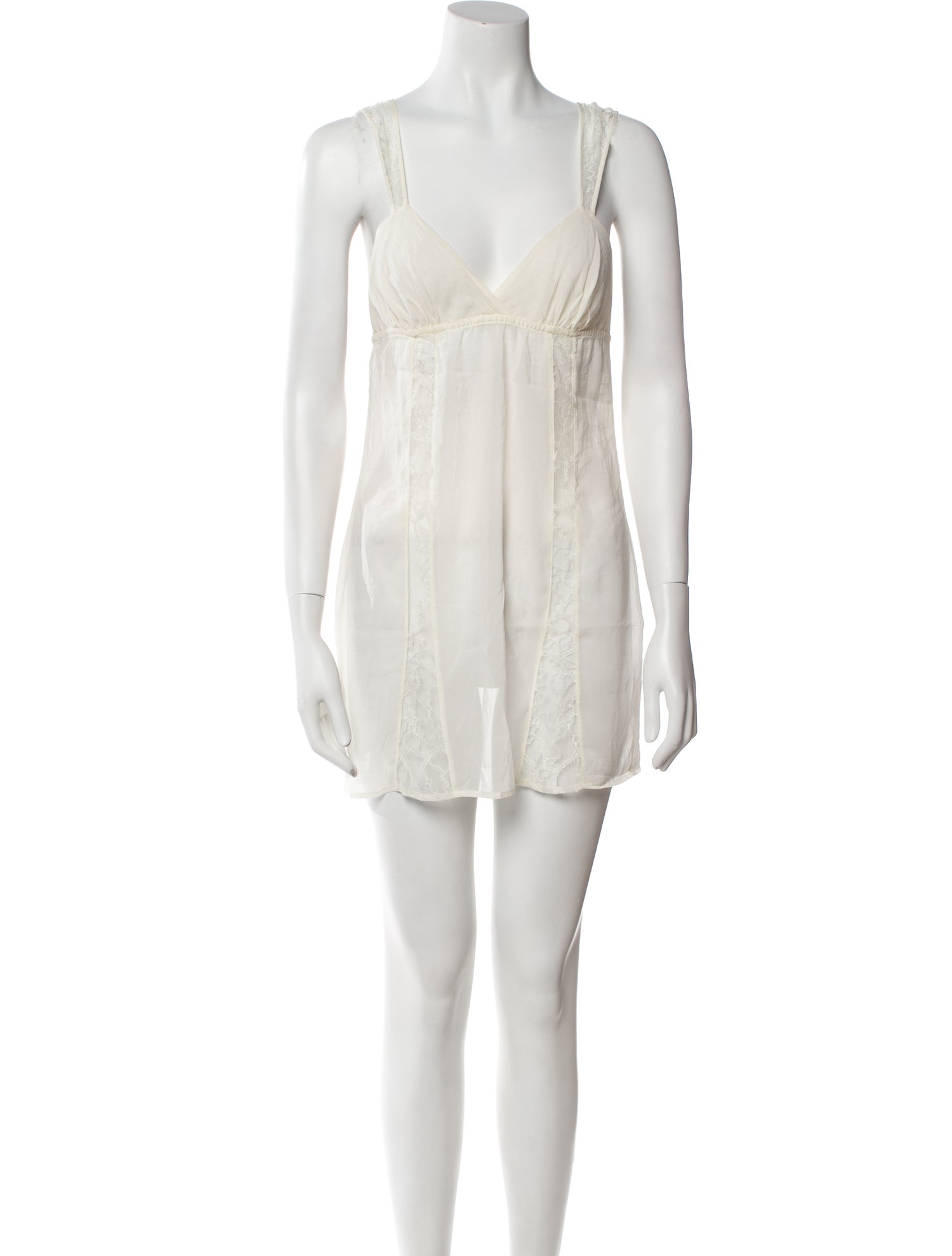 Kiki De Montparnasse Silk Lace Trim Embellishment Nightgown