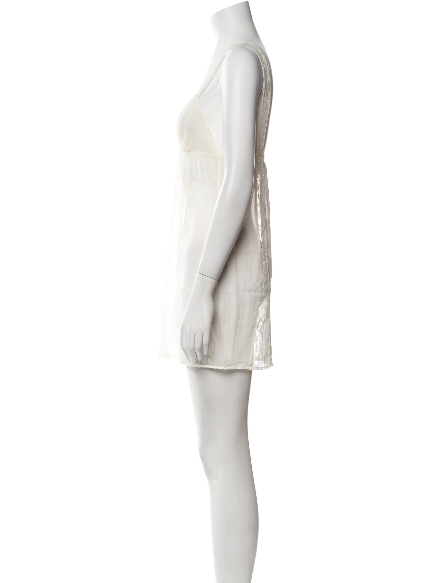 Kiki De Montparnasse Silk Lace Trim Embellishment Nightgown