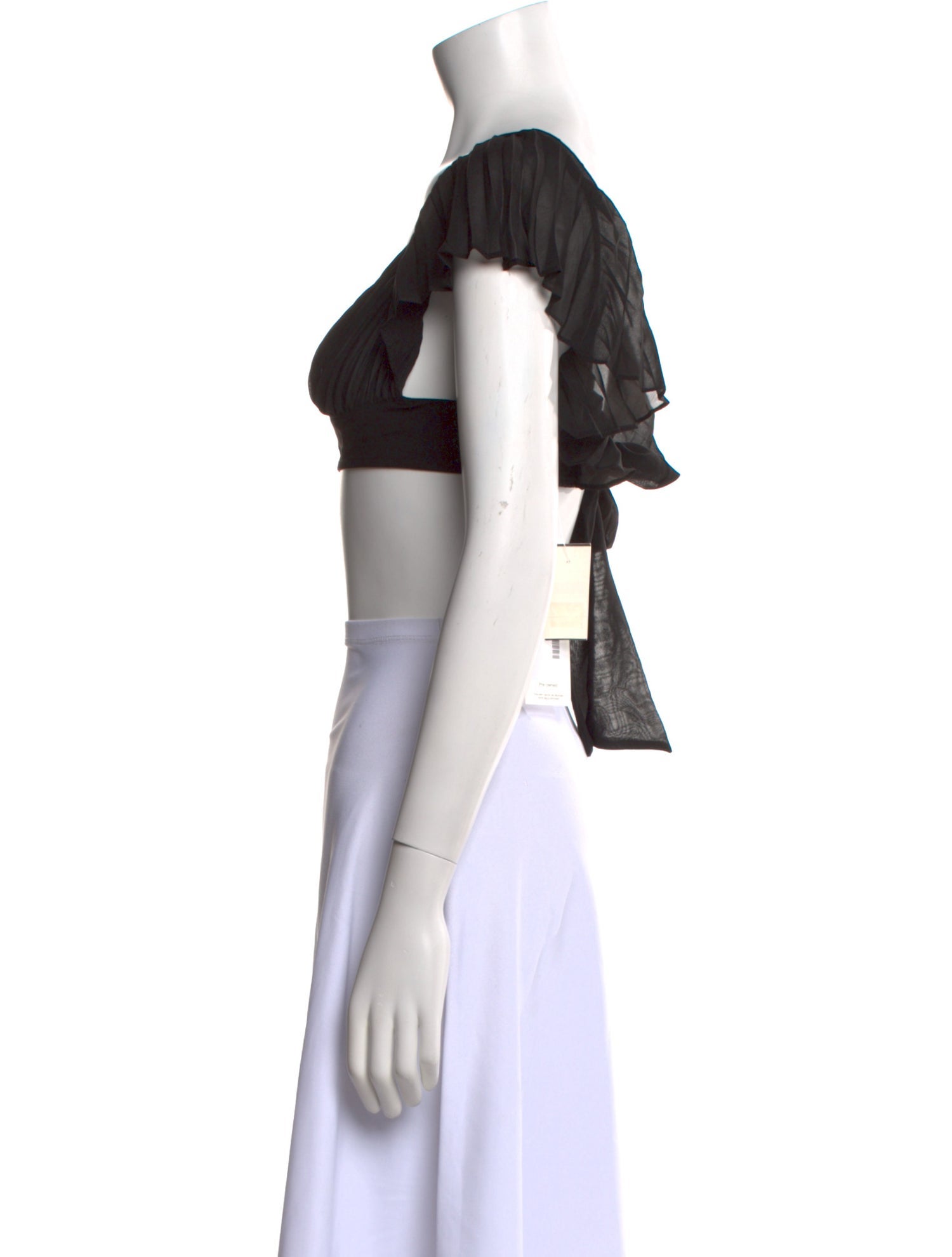 Kiki De Montparnasse Square Neckline Short Sleeve Crop Top w/ Tags