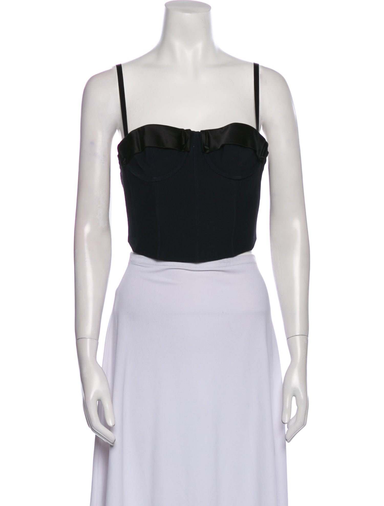 Kiki De Montparnasse Square Neckline Sleeveless Crop Top