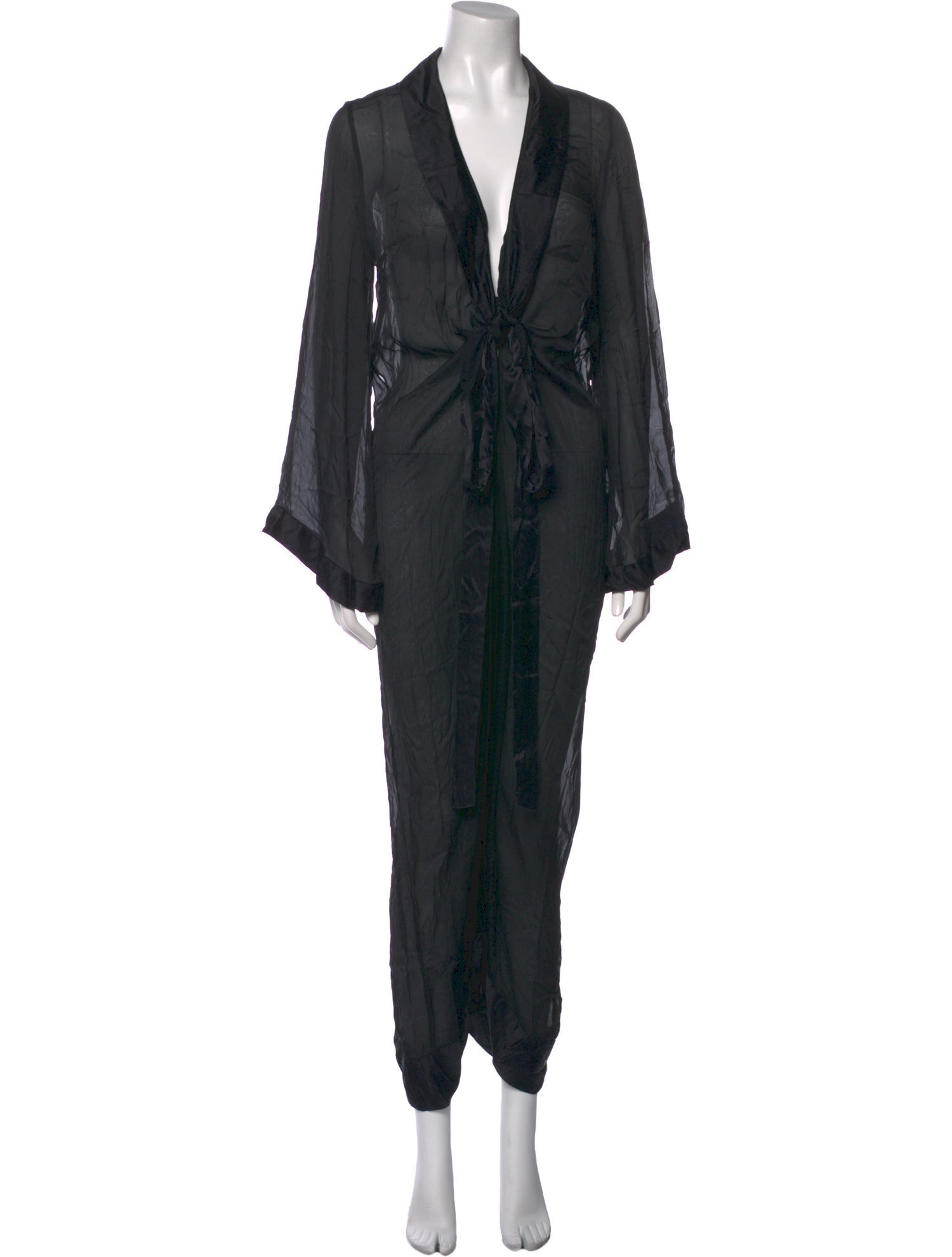 Kiki De Montparnasse Silk Plunge Neckline Jumpsuit