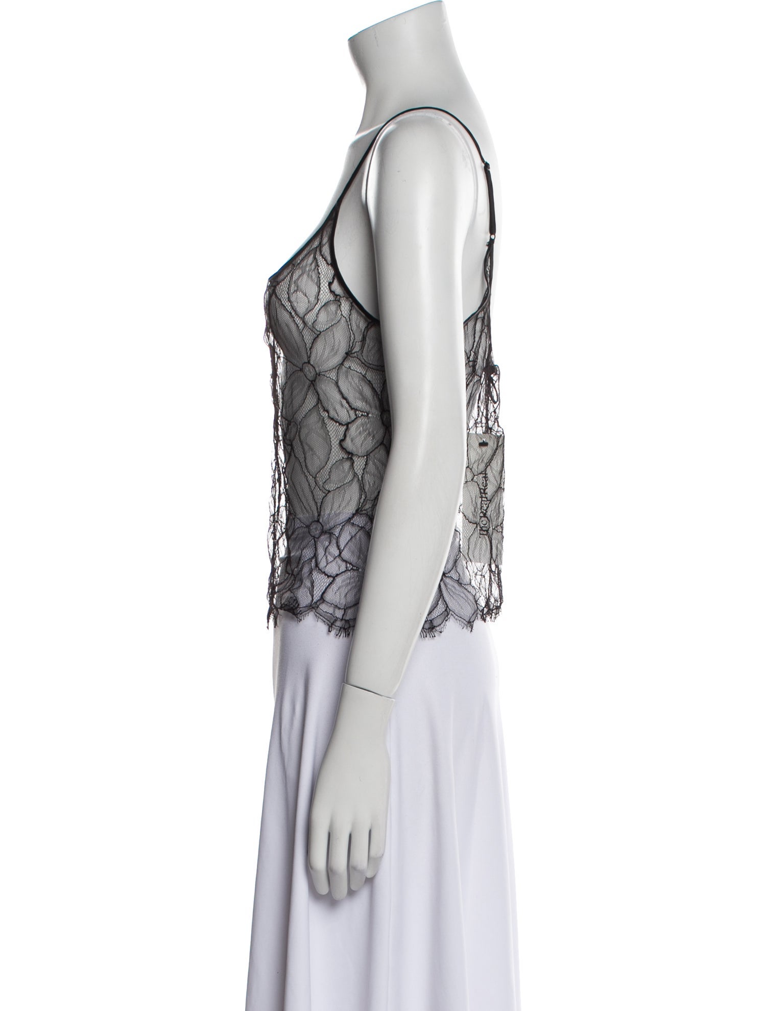 Kiki De Montparnasse Lace Lace Pattern Crop Top