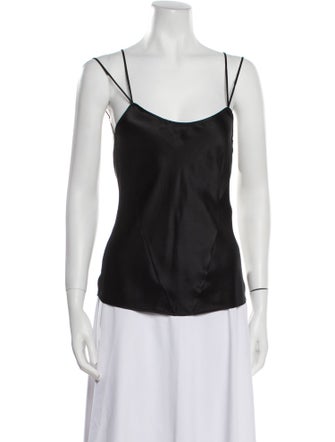 Kiki De Montparnasse Silk Scoop Neck Top