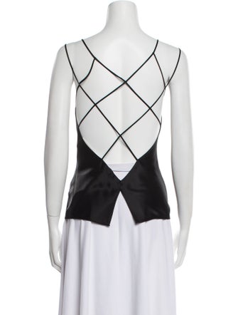 Kiki De Montparnasse Silk Scoop Neck Top