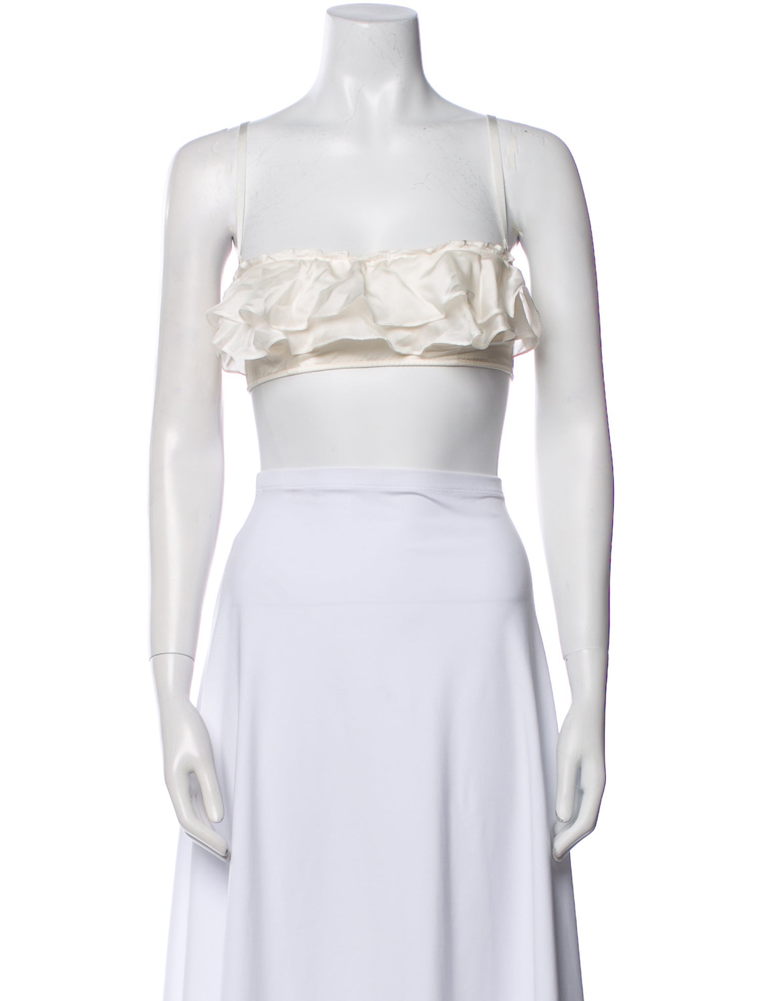 Kiki De Montparnasse Silk Square Neckline Crop Top w/ Tags