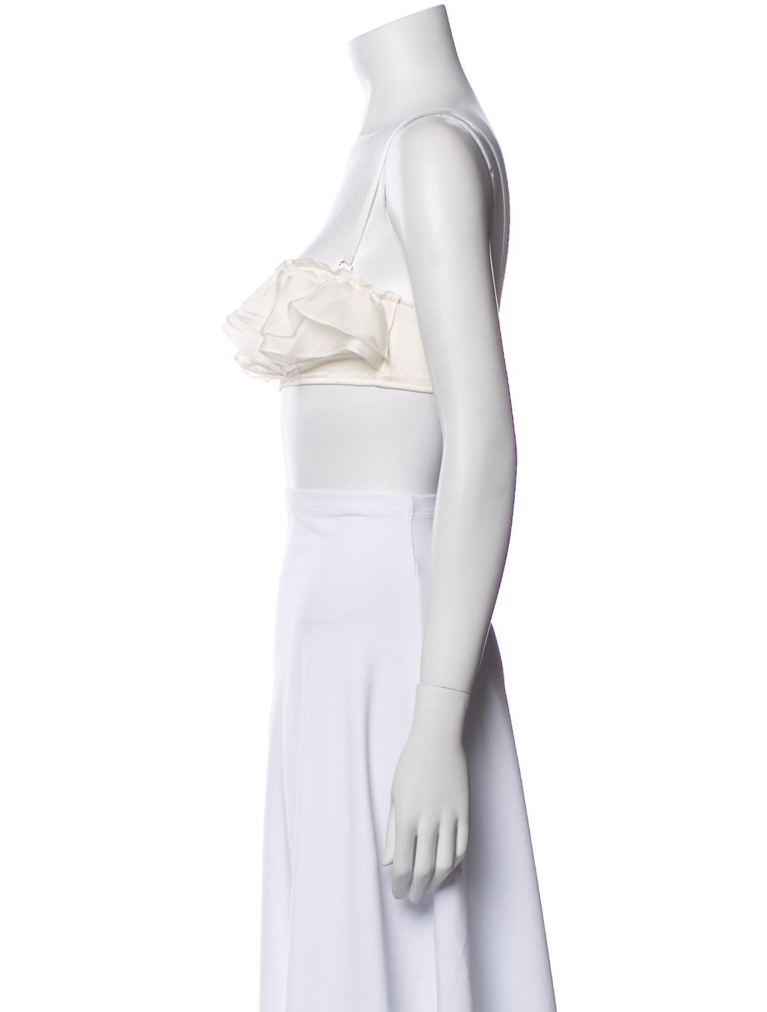 Kiki De Montparnasse Silk Square Neckline Crop Top w/ Tags