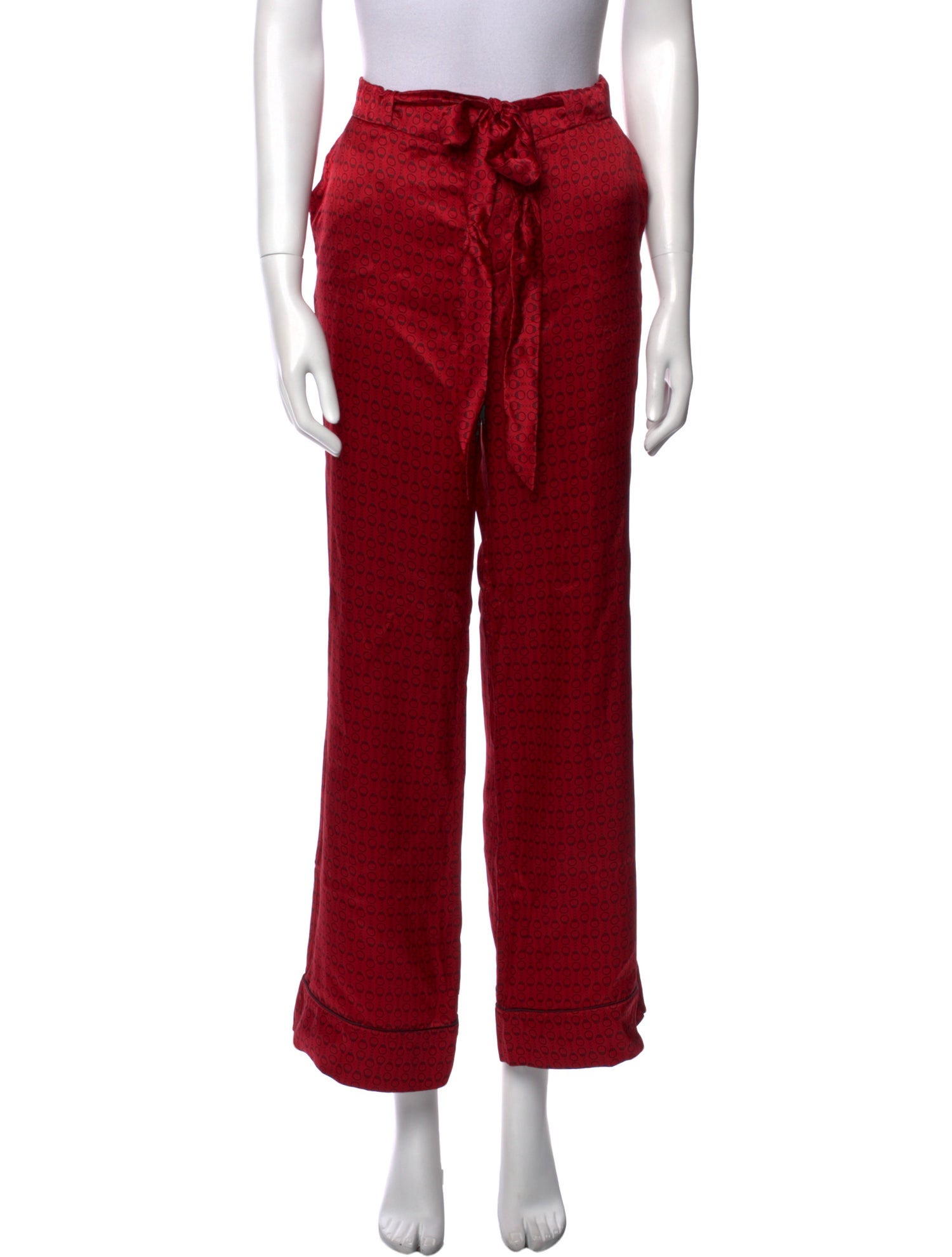 Kiki De Montparnasse Silk Wide Leg Pants