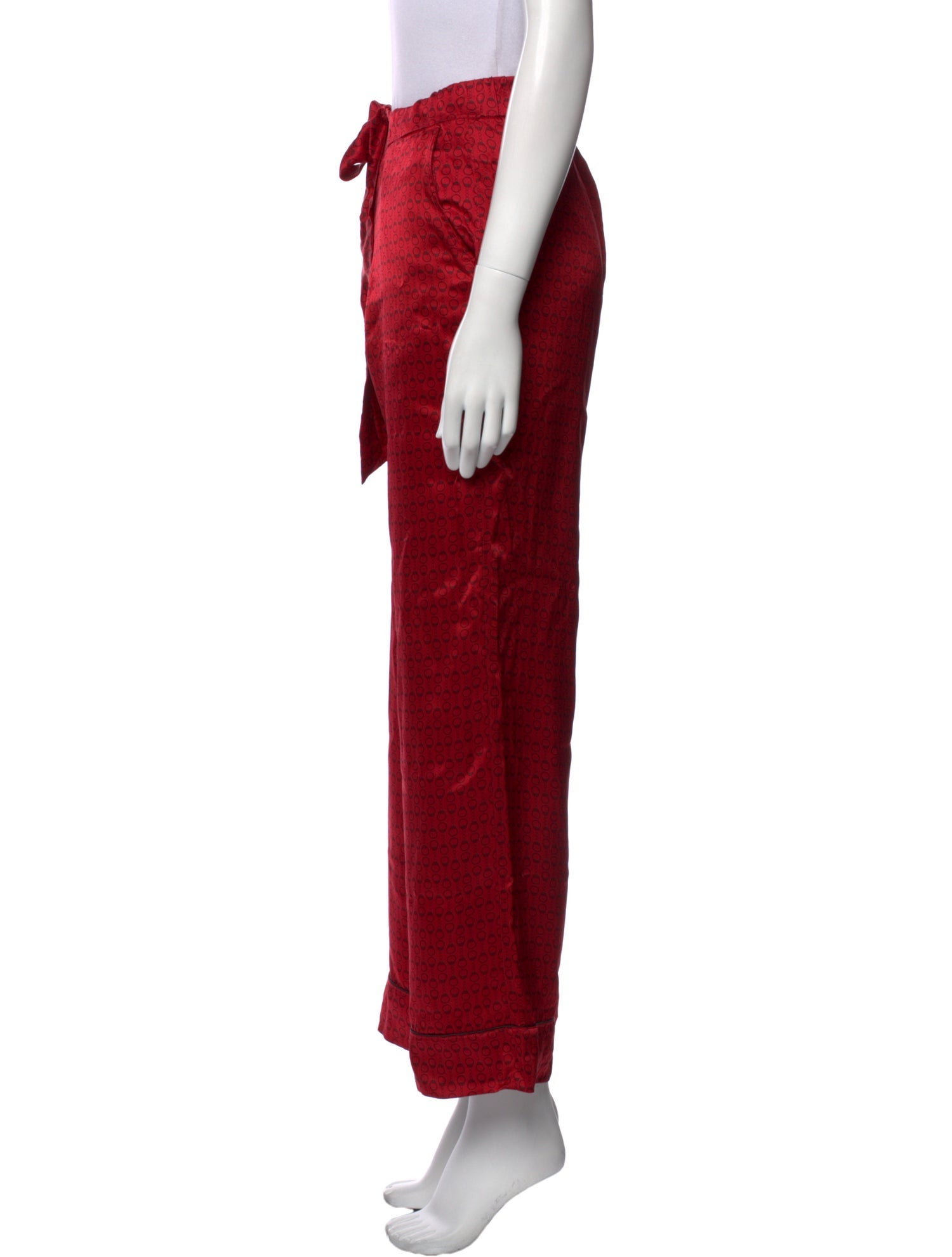 Kiki De Montparnasse Silk Wide Leg Pants