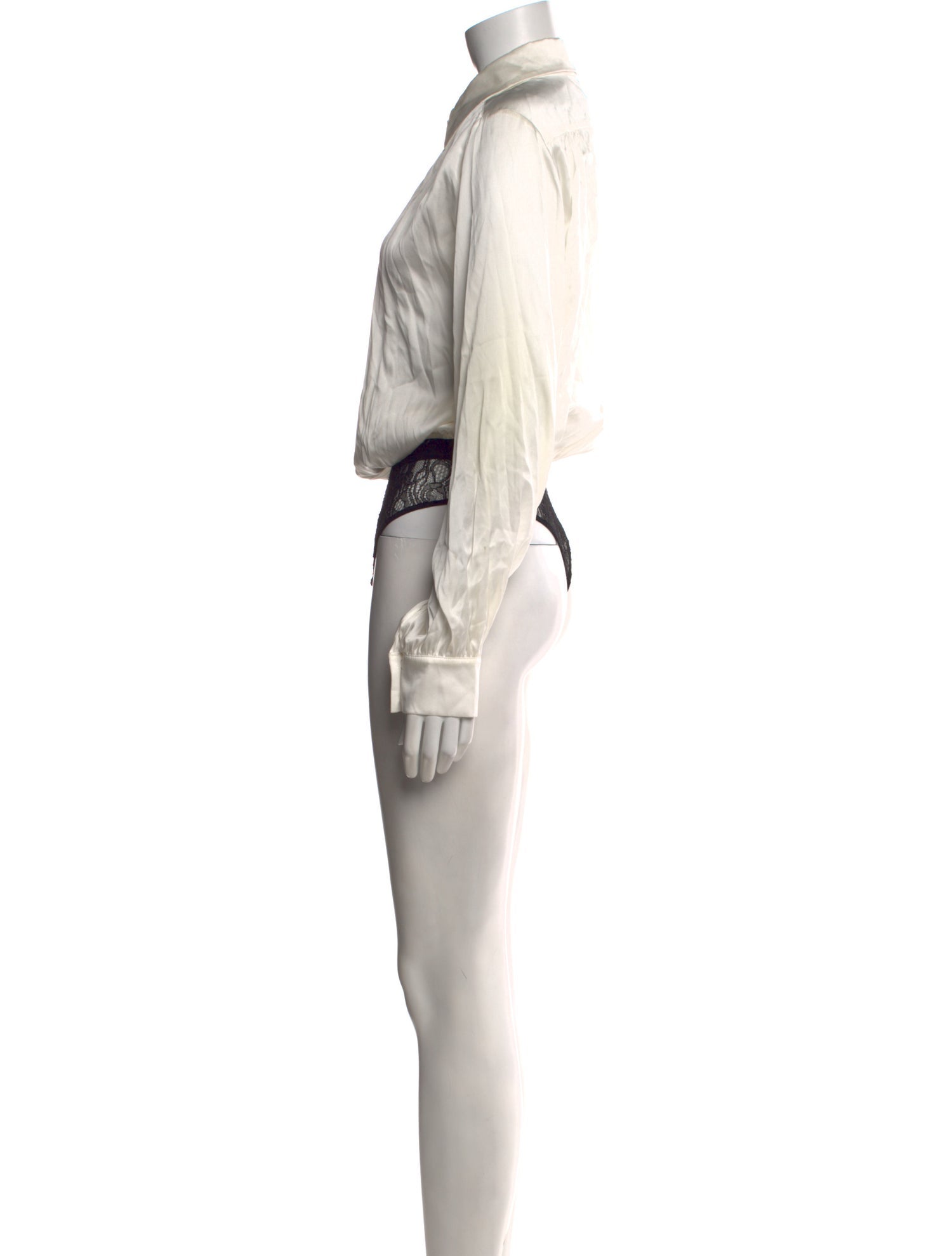 Kiki De Montparnasse Silk Mock Neck Bodysuit