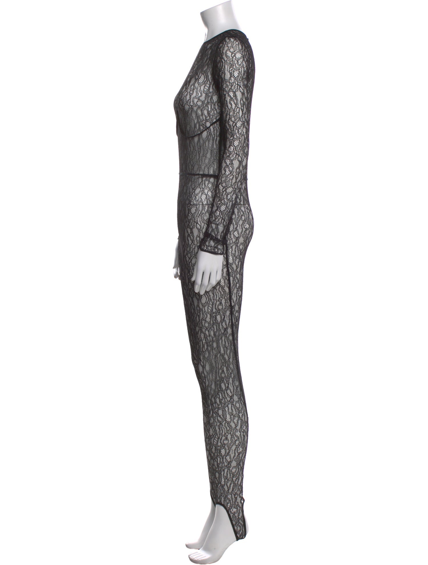 Kiki De Montparnasse Lace Pattern Crew Neck Jumpsuit