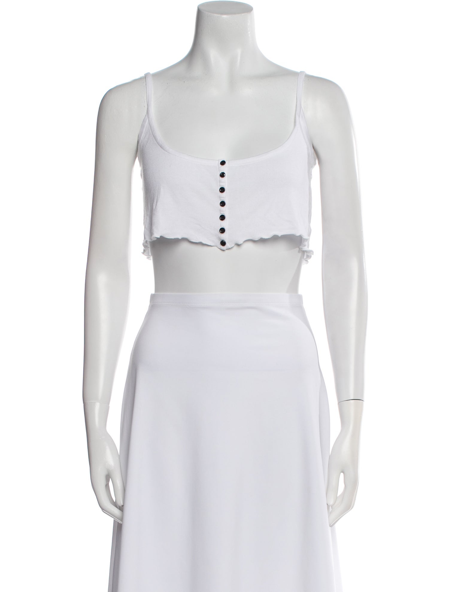 Kiki De Montparnasse Square Neckline Sleeveless Crop Top