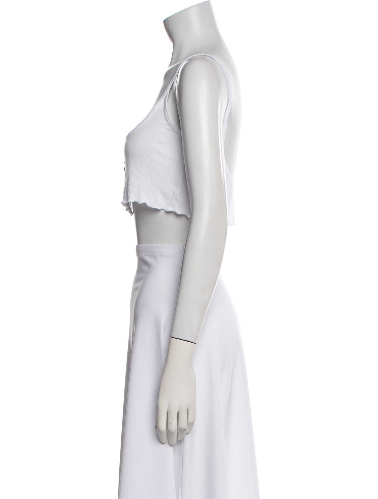 Kiki De Montparnasse Square Neckline Sleeveless Crop Top