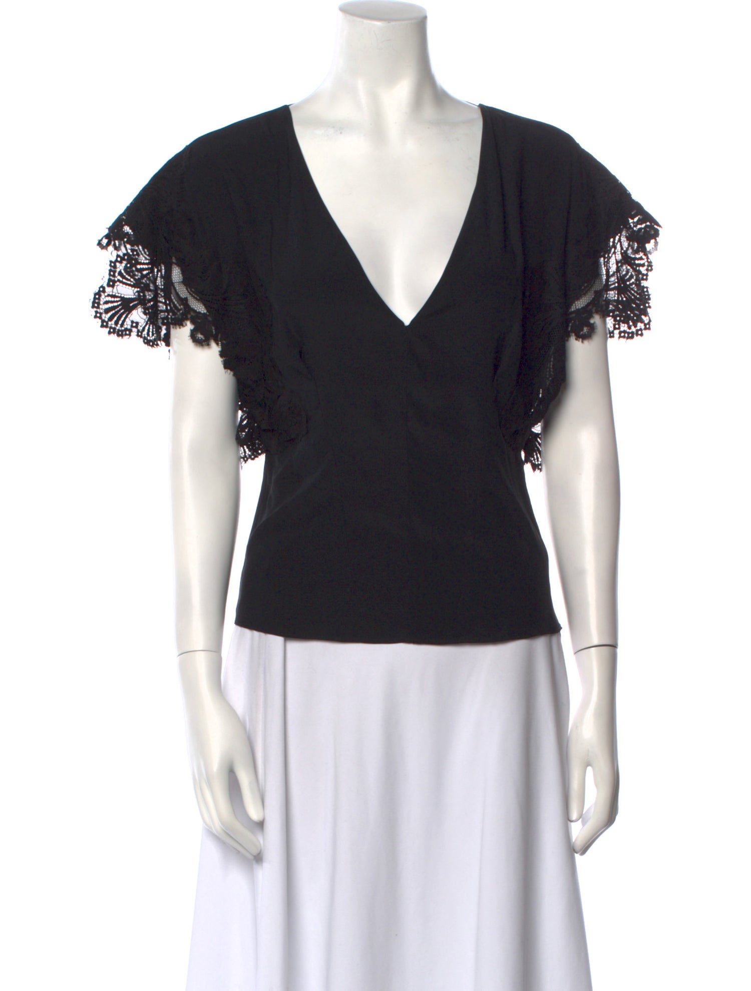 Kiki De Montparnasse V-Neck Short Sleeve Blouse