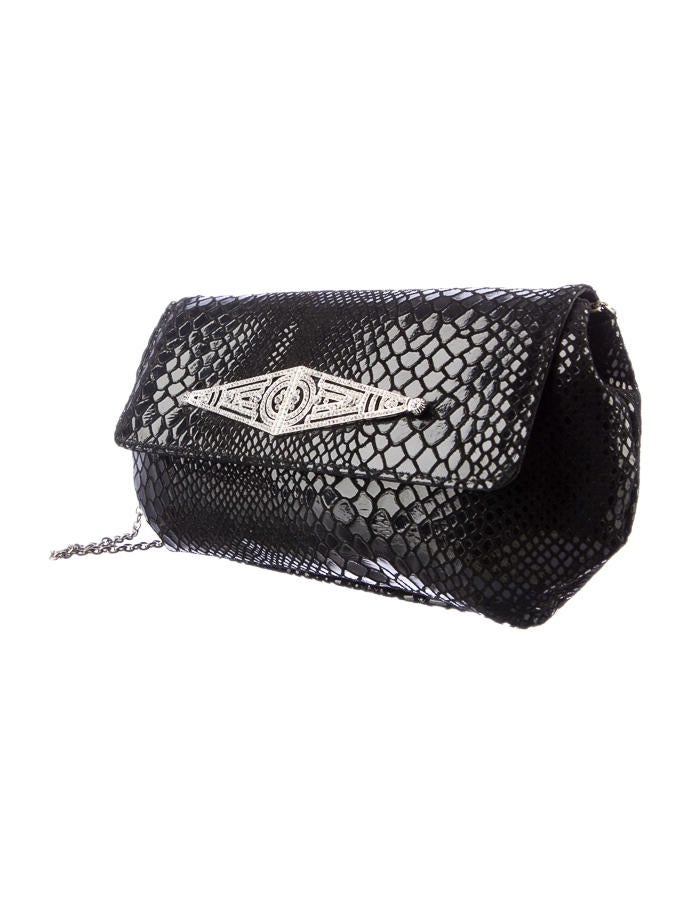 Kenneth Jay Lane Suede Clutch