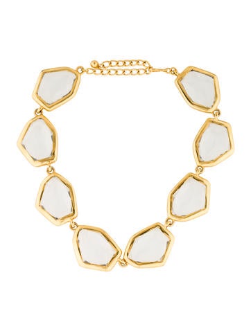 Kenneth Jay Lane Crystal Station Collar Necklace