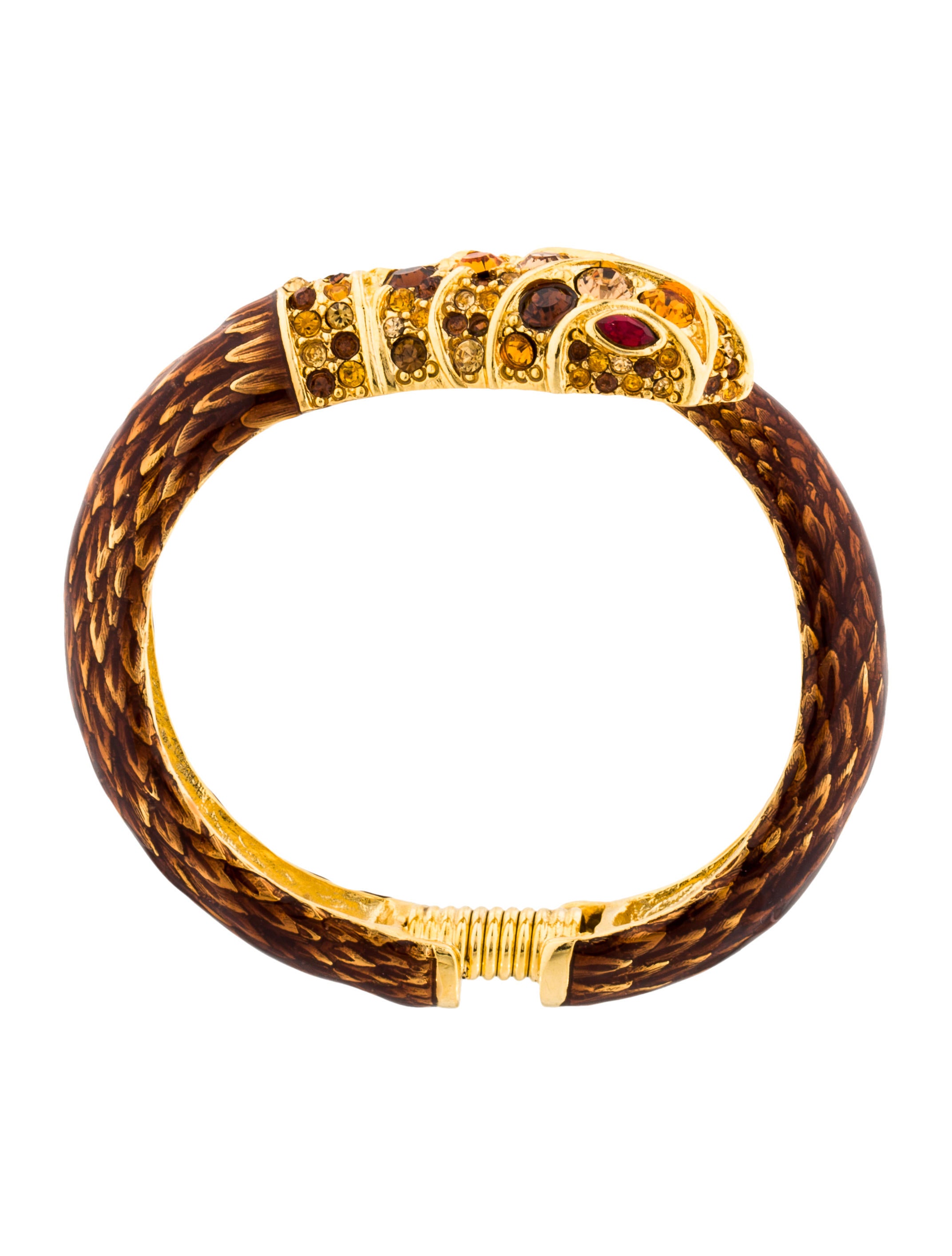 Jay Lane Crystal & Enamel Snake Cuff Bracelet Bracelets