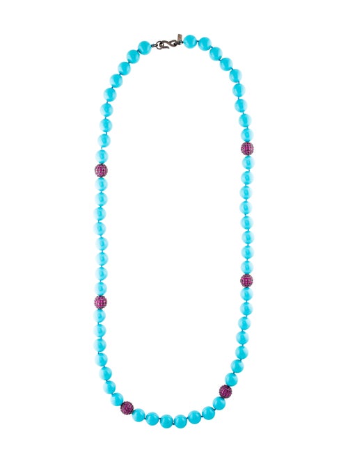 Kenneth Jay Lane Crystal & Bead Necklace