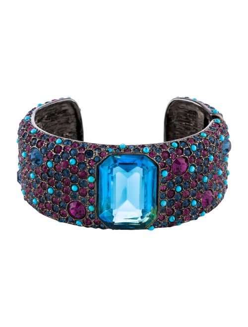 Kenneth Jay Lane Crystal & Resin Cuff