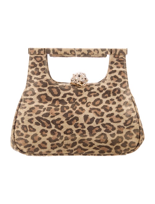 Kenneth Jay Lane Animal Printed Clutch Bag Gold