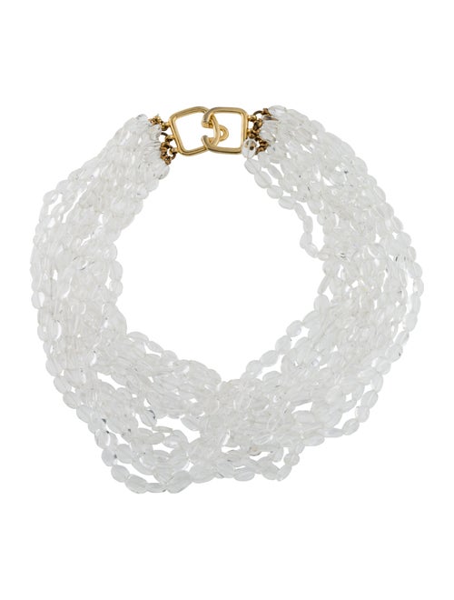 Kenneth Jay Lane Quartz Multistrand Necklace Gold