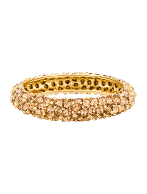 Kenneth Jay Lane Crystal Pavé Oval Hinge Bangle Go
