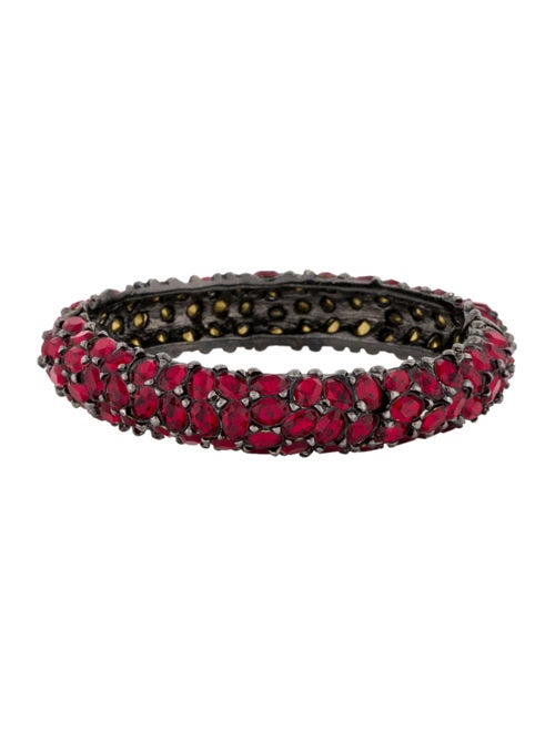 Kenneth Jay Lane Crystal Pavé Oval Hinge Bangle