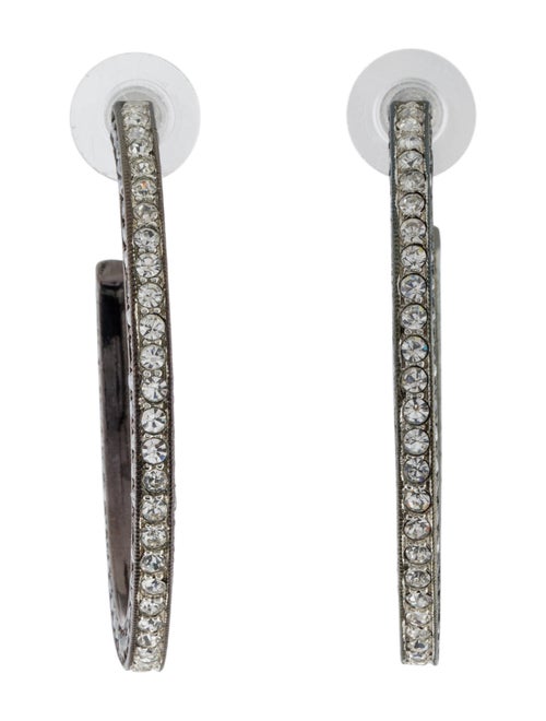 Kenneth Jay Lane Crystal Hoop Earrings