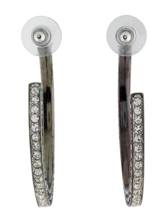 Kenneth Jay Lane Crystal Hoop Earrings