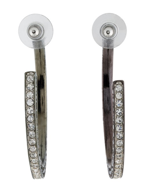 Kenneth Jay Lane Crystal Hoop Earrings