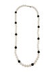 Kenneth Jay Lane Faux Pearl & Crystal Necklace
