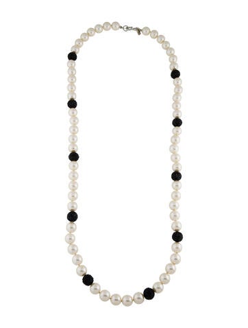 Kenneth Jay Lane Station Faux Pearl & Crystal Necklace