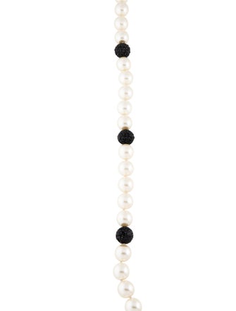 Kenneth Jay Lane Faux Pearl & Crystal Necklace