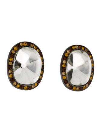 Kenneth Jay Lane Crystal Clip-On Earrings
