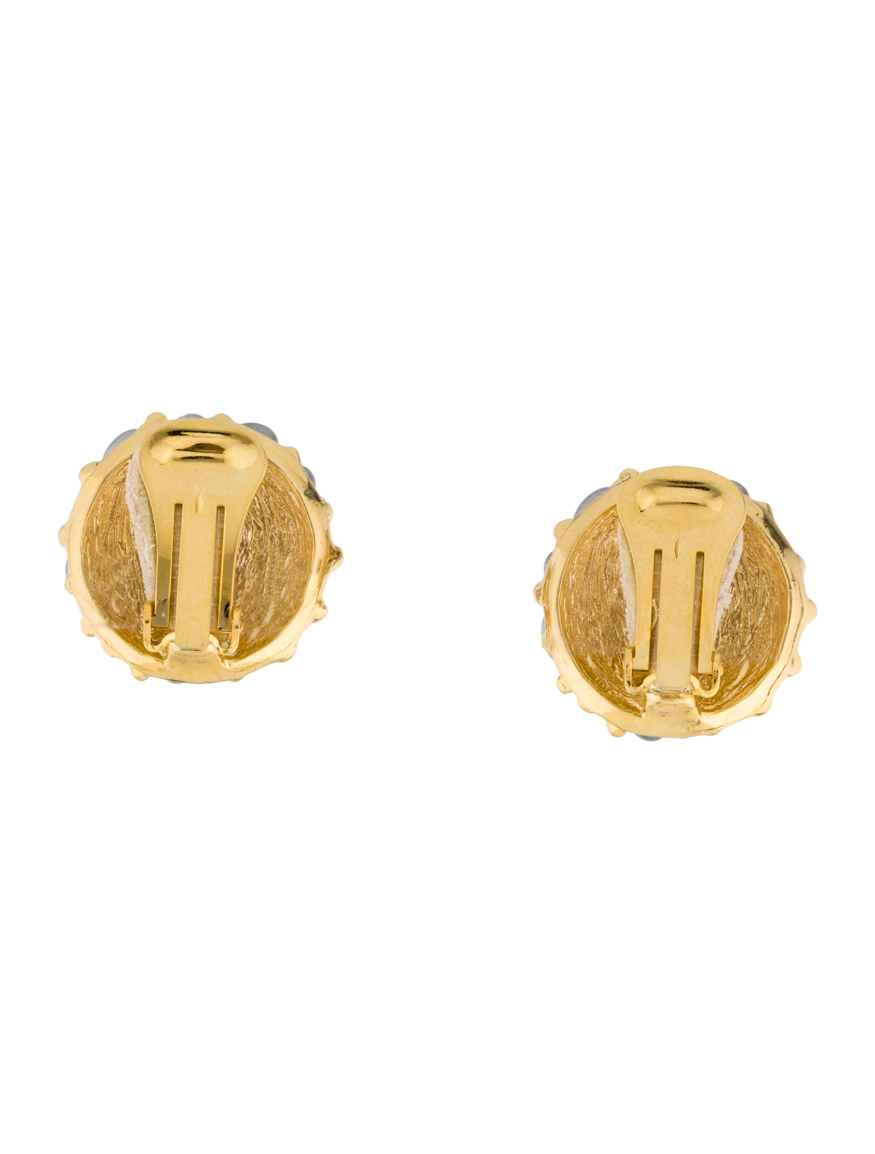 Kenneth Jay Lane Faux Pearl Clip-On Earrings