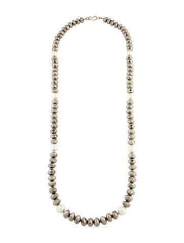 Kenneth Jay Lane Bead Strand Faux Pearl & Resin Necklace