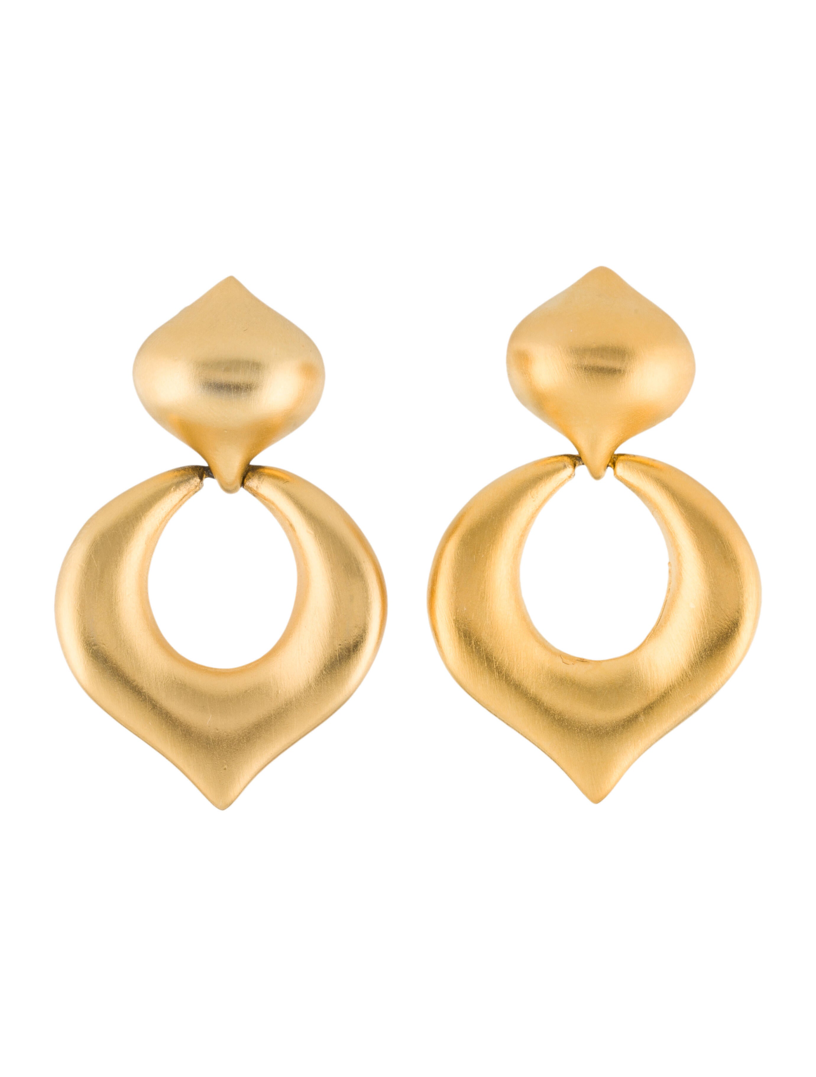 Asprey 18K Sunflower ClipOn Earrings 18K Yellow Gold ClipOn