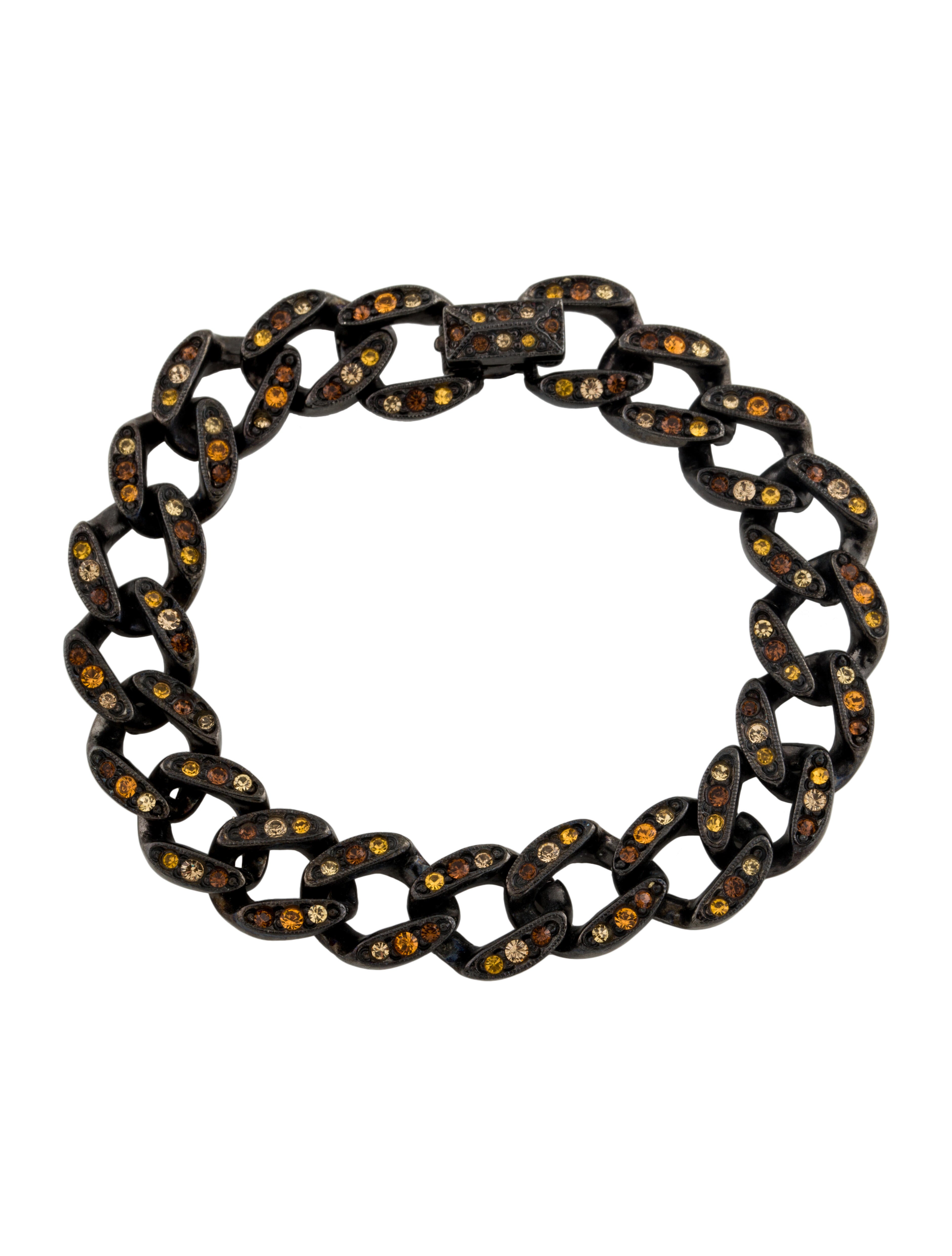 Jay Lane Crystal Link Bracelet Gunmetal Link, Bracelets WKE31189 The RealReal