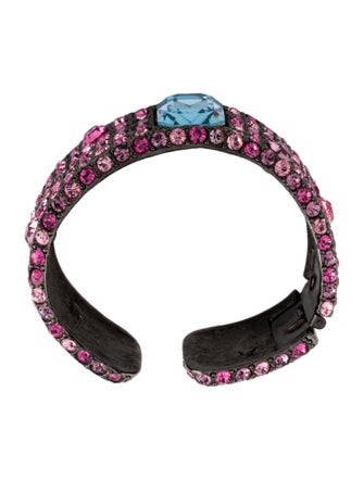 Kenneth Jay Lane Crystal Hinged Cuff