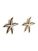 Kenneth Jay Lane Enamel & Crystal StarFish Clip-On Earrings