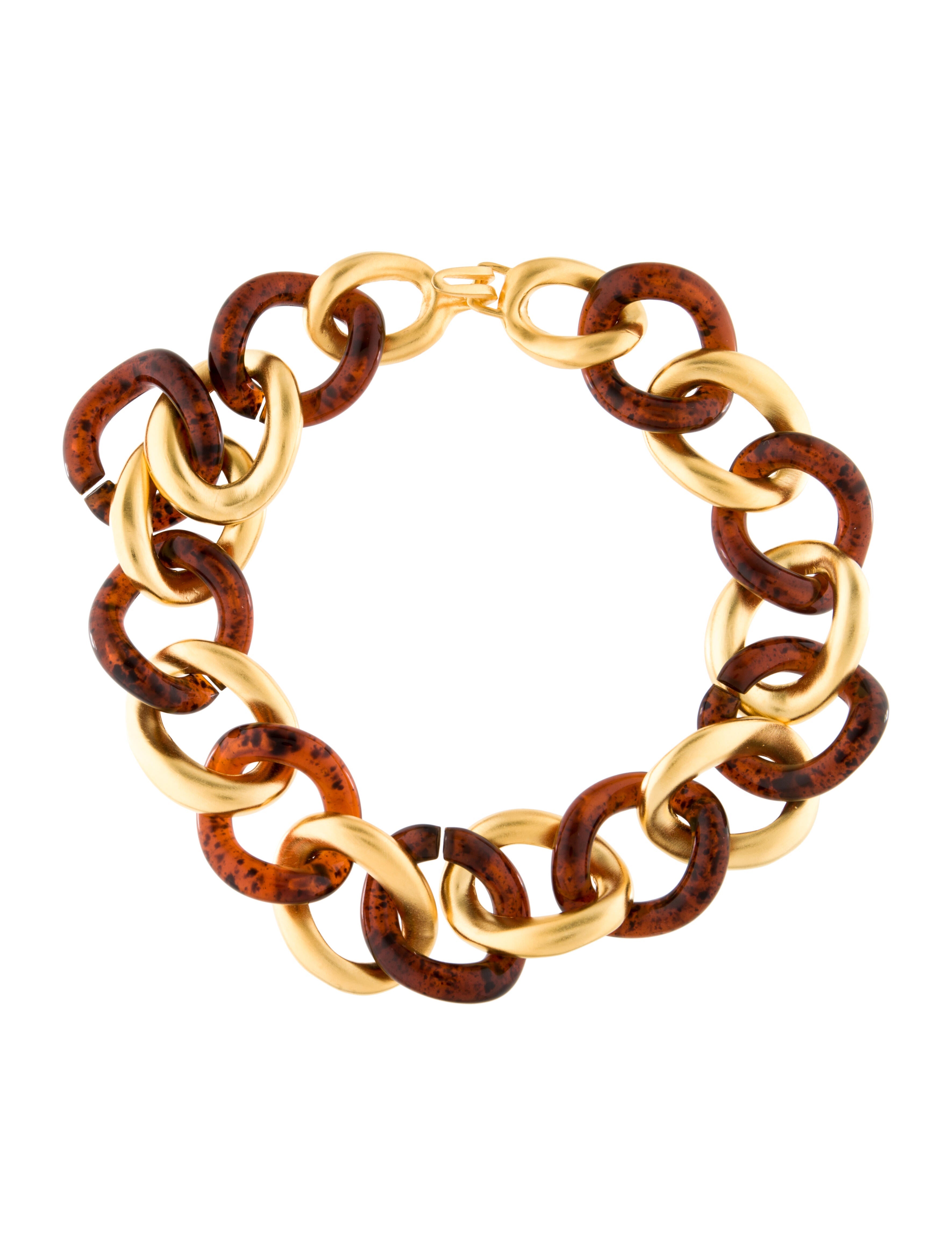 Kenneth Jay Lane Resin Link Necklace