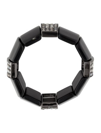 Kenneth Jay Lane Crystal and Resin Stretch Wedge Bracelet