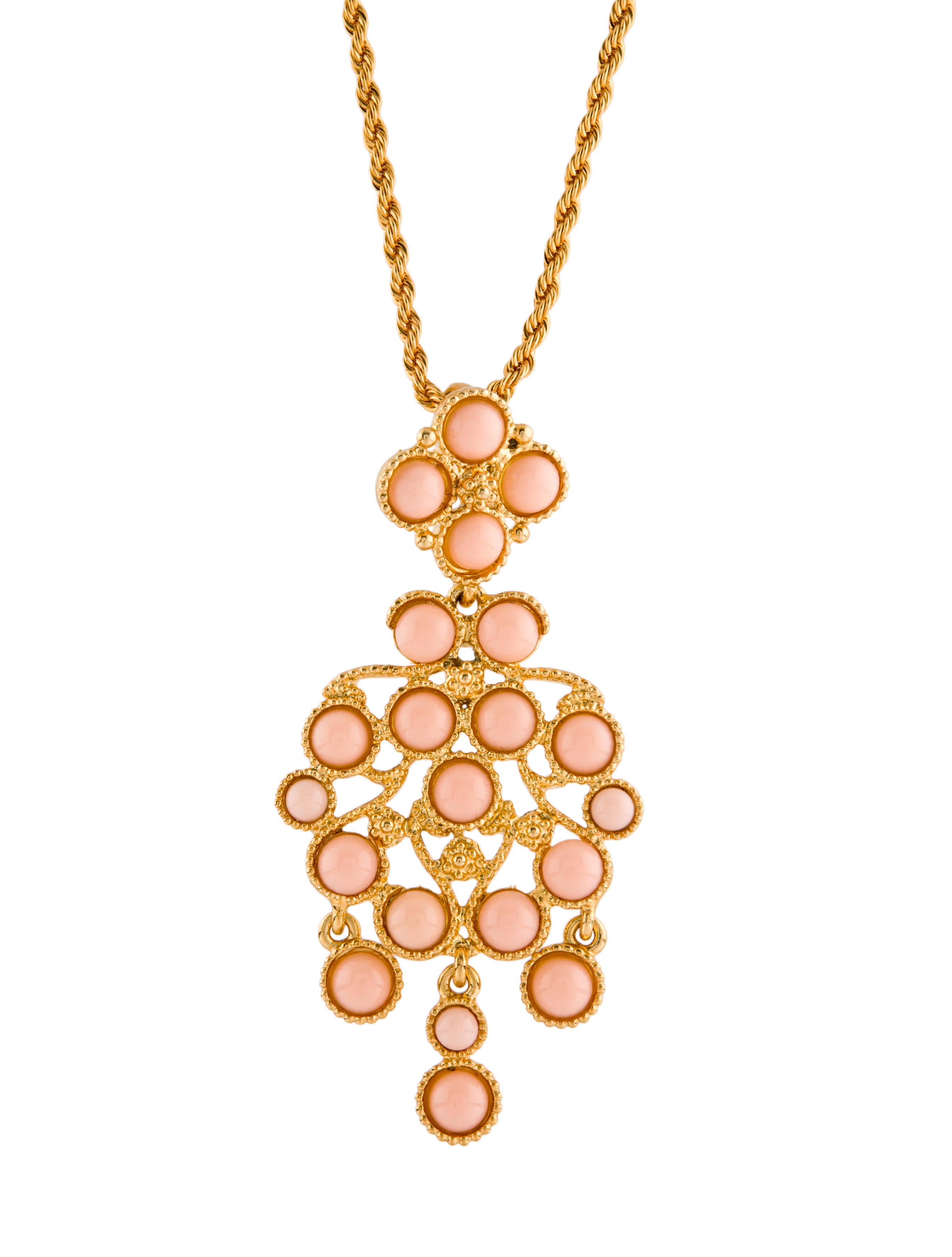 Necklace 18K Diamond & Pearl Tassel Pendant RhodiumPlated 18K White